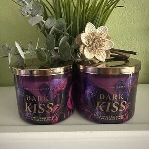 Bath & Body Works Dark Kiss Candle Set - Purple and Gold
